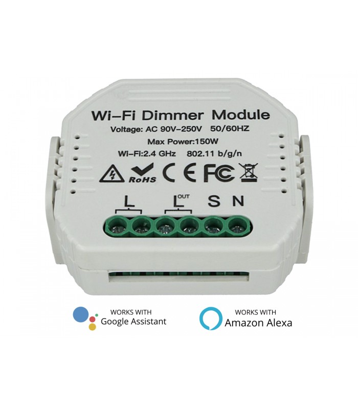 Led Triac Dimmer Taglio Di Fase Con Pulsante Memoria 220V 150W Wifi Smart  Modulo Compatibile Con Alexa Google Home - Expo Light s.r.l.